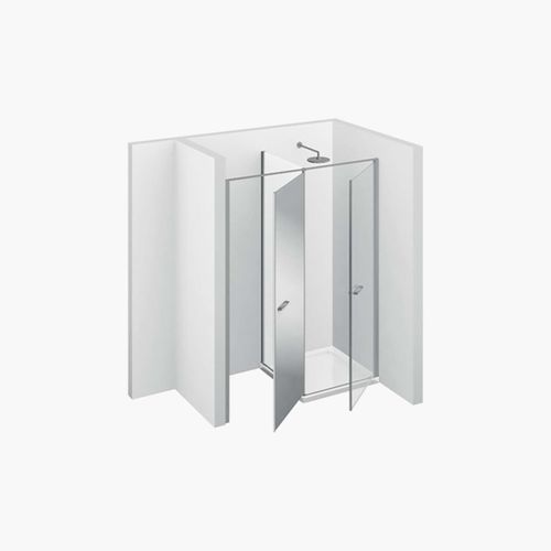 Multifunktions-Duschkabine - TWIN : T31 - VISMARAVETRO - Hartglas / lackiertes Glas / mit Flügeltür