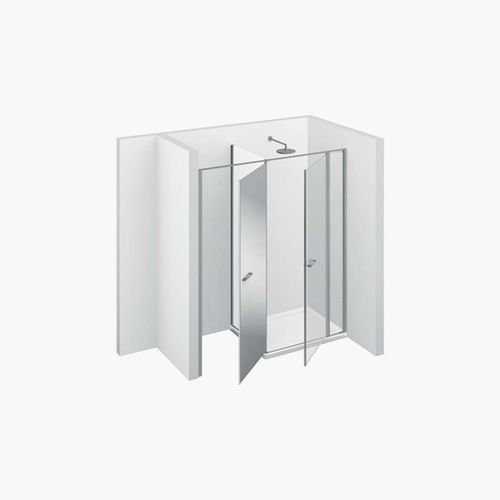 Multifunktions-Duschkabine - TWIN : T41 - VISMARAVETRO - Hartglas / lackiertes Glas / mit Flügeltür