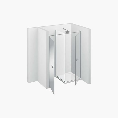 Multifunktions-Duschkabine - TWIN : W21 - VISMARAVETRO - Hartglas / lackiertes Glas / mit Flügeltür