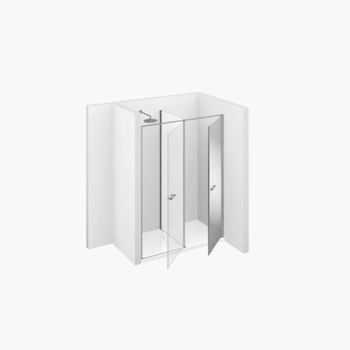 Glas-Duschkabine - TWIN : T10  - VISMARAVETRO - mit Flügeltür / für Nischen / Transparentglas