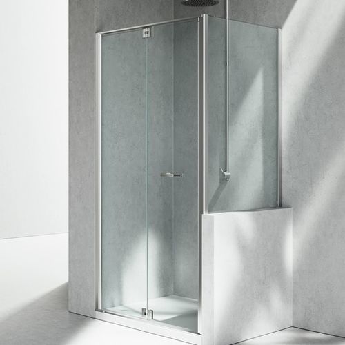 Glas-Duschkabine - REPLAY : RN+RV - VISMARAVETRO - mit Falttür / für Eckeinbau / für Privatgebrauch
