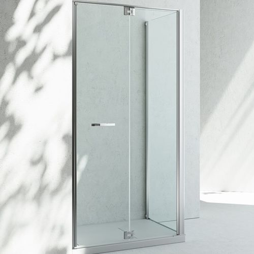 Glas-Duschkabine - REPLAY : RN+RG  - VISMARAVETRO - Aluminium / mit Falttür / rechteckig