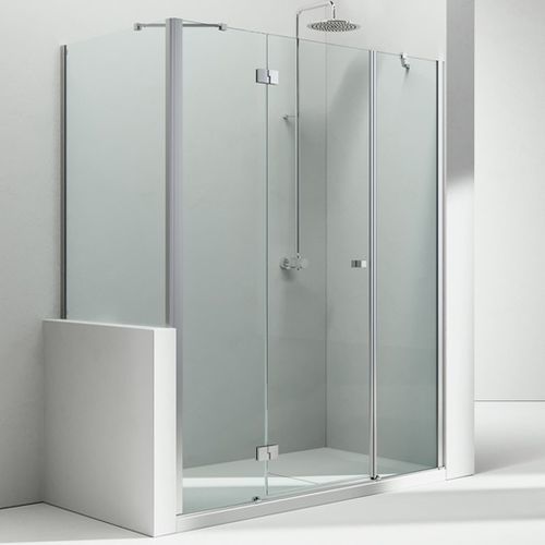 Glas-Duschkabine - SINTESI : SM+SP  - VISMARAVETRO - mit Pendeltür / rechteckig / Transparentglas