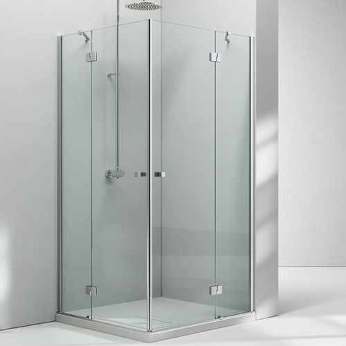 Glas-Duschkabine - SINTESI : SA+SA  - VISMARAVETRO - mit Flügeltür / für Eckeinbau / Transparentglas