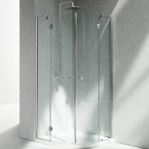Glas-Duschkabine - SINTESI : ST  - VISMARAVETRO - mit Flügeltür / gebogen / Transparentglas