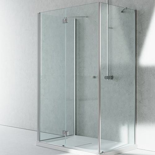 Glas-Duschkabine - SINTESI : SA+SF+SG  - VISMARAVETRO - mit Pendeltür / rechteckig / Transparentglas