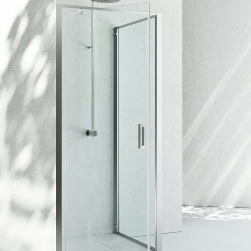 Glas-Duschkabine - JUNIOR : GA+GF  - VISMARAVETRO - mit Pendeltür / für Eckeinbau / Transparentglas