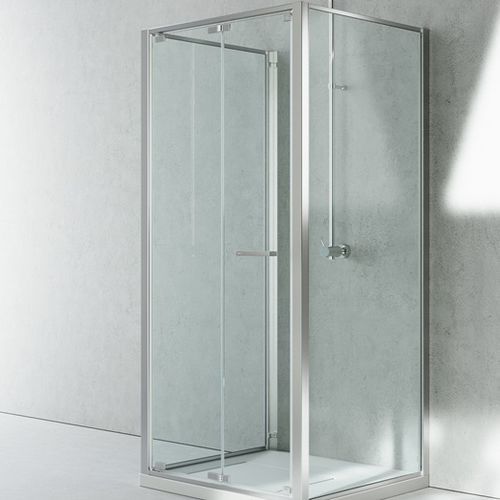 Glas-Duschkabine - JUNIOR : GF+GN+GF  - VISMARAVETRO - mit Falttür / rechteckig / Transparentglas