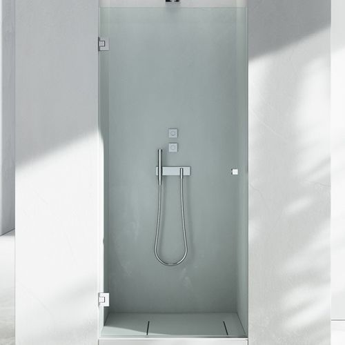Einflügelige Duschwand - SERIE F : HL - VISMARAVETRO - schwenkbar / für Nischen / Hartglas