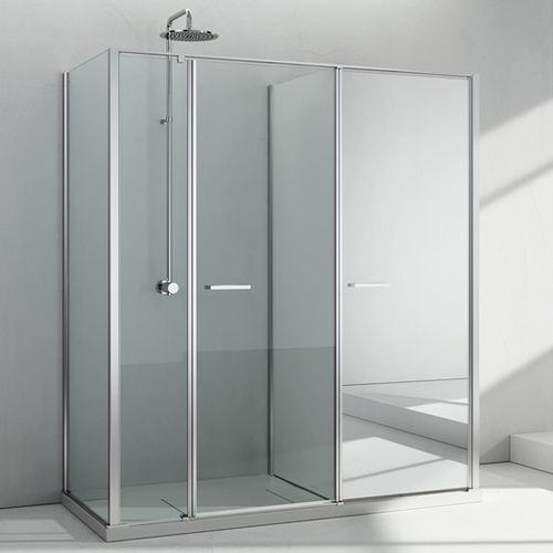 Multifunktions-Duschkabine - TWIN : T25 - VISMARAVETRO - Hartglas / lackiertes Glas / mit Flügeltür
