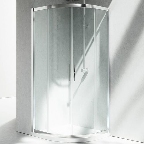 Glas-Duschkabine - SERIE 7000 : ZT - VISMARAVETRO - mit Schiebetür / gebogen / Transparentglas