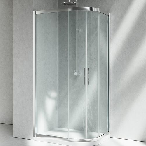 Glas-Duschkabine - SERIE 7000 : ZD - VISMARAVETRO - mit Schiebetür / gebogen / Transparentglas