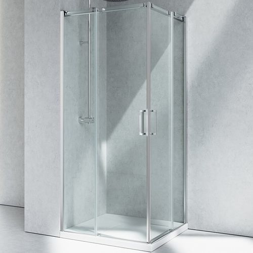 Glas-Duschkabine - GLISS : DA+DA - VISMARAVETRO - mit Schiebetür / für Eckeinbau / Transparentglas