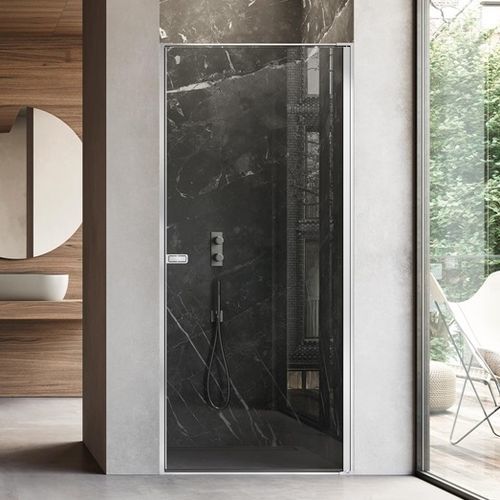 Glas-Duschkabine - KN - VISMARAVETRO - mit Pendeltür / für Nischen / Rauchglas