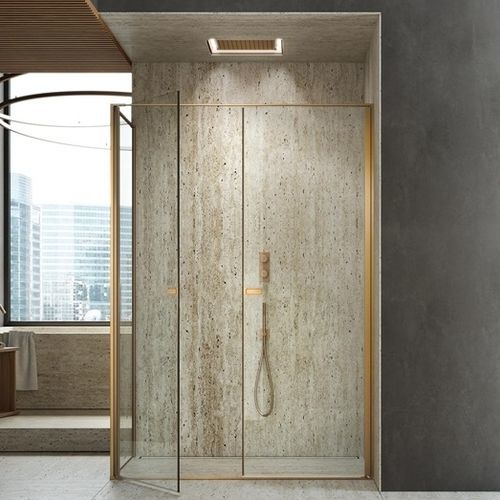 Glas-Duschkabine - KB+KC  - VISMARAVETRO - Aluminium / mit Flügeltür / für Eckeinbau
