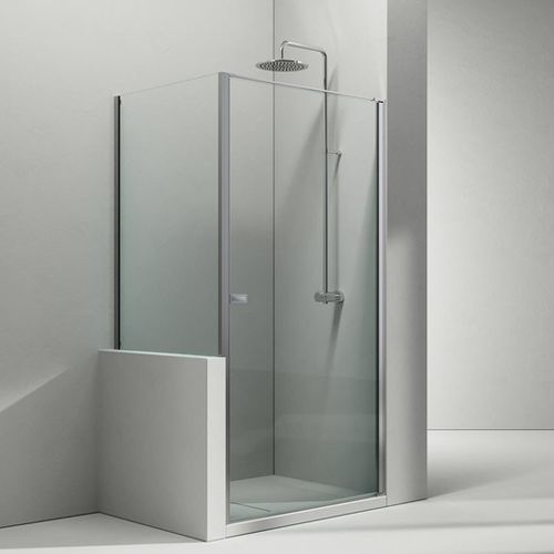 Glas-Duschkabine - KN+KP - VISMARAVETRO - Aluminium / mit Pendeltür / rechteckig