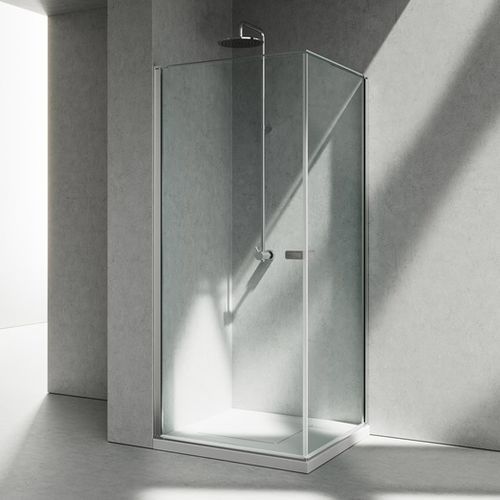 Glas-Duschkabine - KA+KA - VISMARAVETRO - mit Flügeltür / für Eckeinbau / Transparentglas