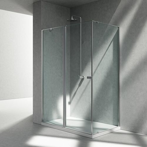 Glas-Duschkabine - KZ+KF - VISMARAVETRO - Aluminium / mit Pendeltür / stationär