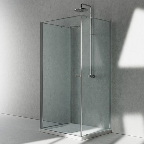 Glas-Duschkabine - KA+KF+KC - VISMARAVETRO - Aluminium / mit Pendeltür / stationär