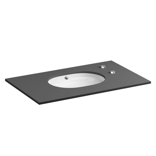 Einbauwaschbecken - 7011B003-5303 - VitrA - oval / Keramik / modern