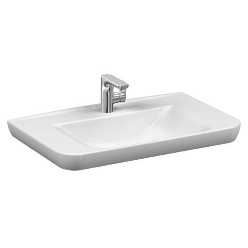 Aufsatzwaschbecken - 5947B003-0001 - VitrA - Keramik / Mischbatterie / rechteckig