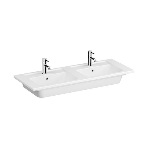 Aufsatzwaschbecken - 7038B003-0001 - VitrA - Keramik / doppelt / rechteckig