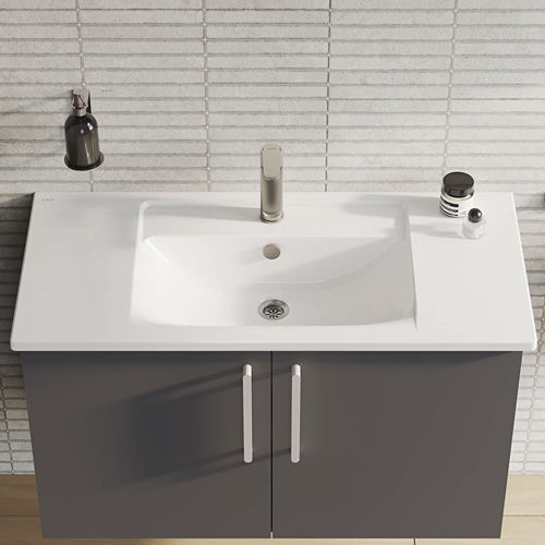 Aufsatzwaschbecken - INTEGRA - VitrA - Keramik / rechteckig / 1-Loch