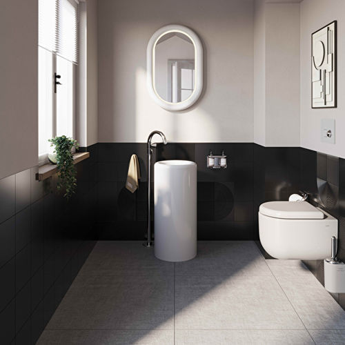 Bodenstehendes Waschbecken - LIQUID  - VitrA - Keramik / rund / ohne Öffnung
