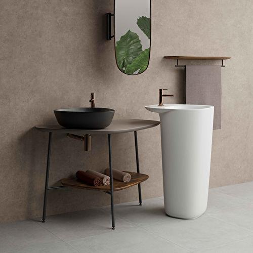 Aufsatzwaschbecken - PLURAL  - VitrA - Keramik / Mattfinish / oval