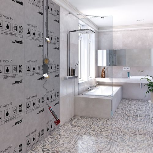 Glasfaser-Bauplatte - VAPOR 85 - wedi GmbH - Polystyrol / Schaumstoff / für Decke