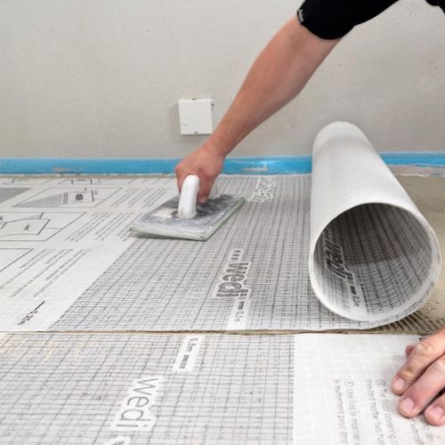 Sicherheits-Abdichtungsbahn - SUBLINER FLEX - wedi GmbH - isolierend / für Boden / für Innenausbau