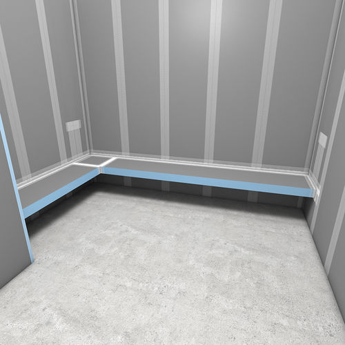 Festinstallierter Duschsitz - SANOASA FLOATING BENCH - wedi GmbH - wandmontiert / Verbundwerkstoff / für Gewerbegebrauch