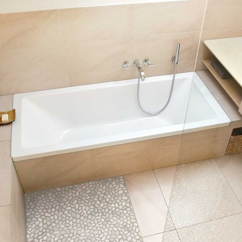 Rechteckige Badewannenverkleidung - Bathboard - wedi GmbH - Glas / Massage