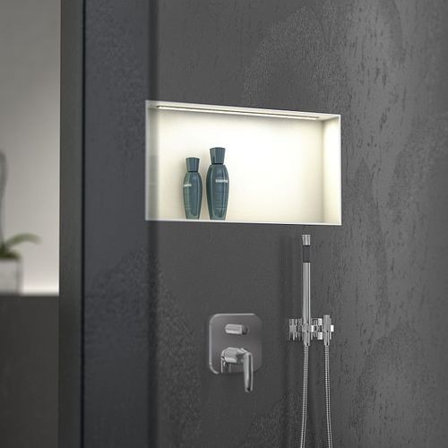 Nische für Badezimmer - Sanwell Top LED niche - wedi GmbH - Verbundwerkstoff / Vinyl / rechteckig