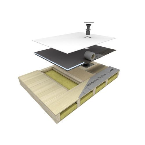Rechteckige Duschwanne - Fundo Ligno Plus - wedi GmbH - zum Einbauen / zum Fliesen / Holz