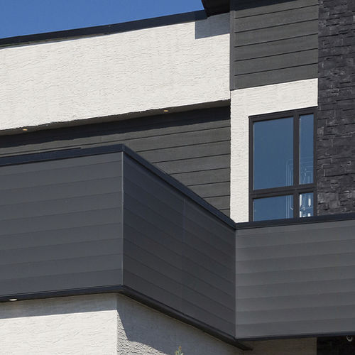 Fassadenverkleidung aus Lamellen - URBANIX  - KAYCAN - Aluminium / glatt / Holzoptik