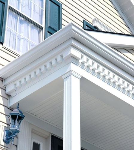 Zierleiste für Eckeinbau - DENTIL - KAYCAN - gerade / Holzoptik / für den Außenbereich