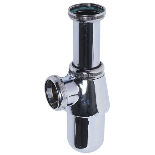 Syphon für Waschbecken / verchromter Messing - 30720401 - WIRQUIN