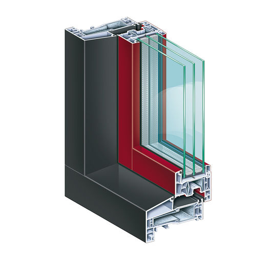 Stahl-Fensterprofil - K-VISION - KÖMMERLING - PVC / wärmeisoliert
