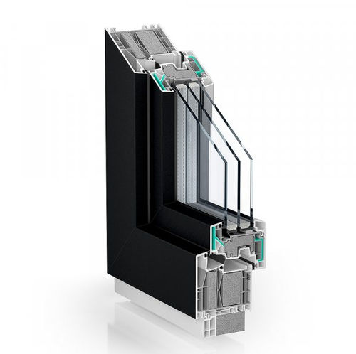 Glasfenster - 88 PROSTRATOTEC - KÖMMERLING - Stahl / Fall / mit Doppelverglasung