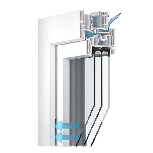 PVC-Fensterprofil - 88 DOUBLE SEAL - KÖMMERLING - isolierend / recycelbar / hochbelastbar