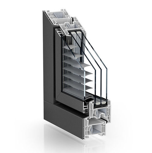 Aluminium-Fensterprofil - 76 DOUBLE SEAL ADDON - KÖMMERLING - PVC / PVC-U / isolierend