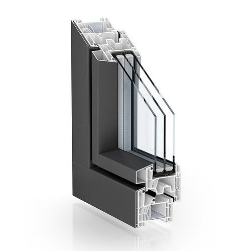 Aluminium-Fensterprofil - 76 CENTRE SEAL ALUCLIP PRO - KÖMMERLING - PVC / PVC-U / Akustik