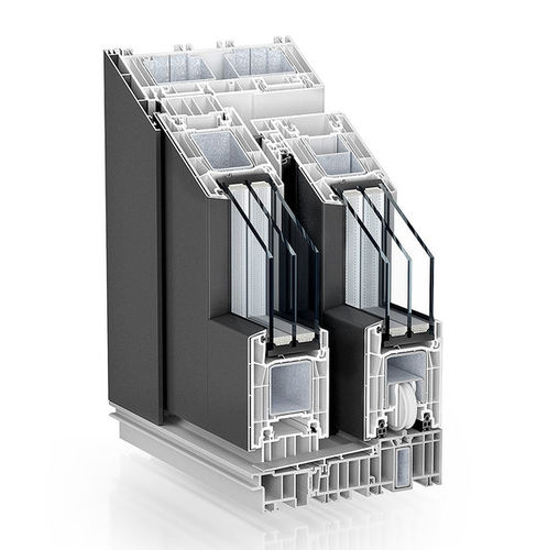 Aluminium-Schiebesystem - PREMIDOOR 76 ALUCLIP - KÖMMERLING - Tür / Glastüren / für Privatgebrauch