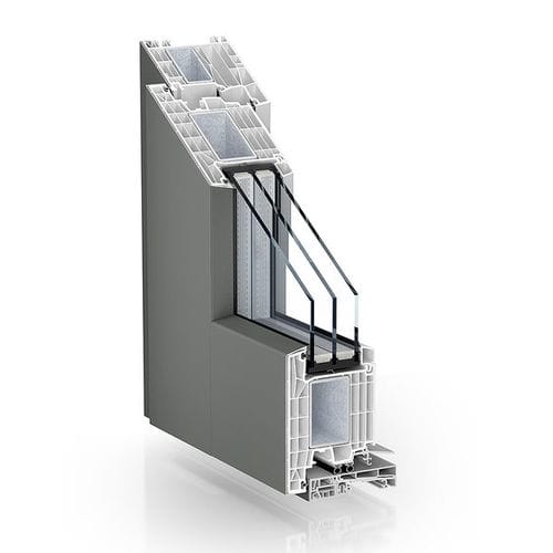 Aluminium-Türprofil - 88 ALUCLIP OUTWARD OPENING - KÖMMERLING - PVC / PVC-U