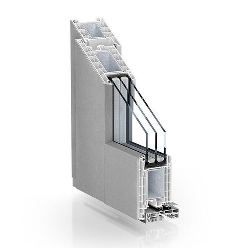 Aluminium-Türprofil - 76 RESIDENTIAL DOOR ALUCLIP OUTWARD - KÖMMERLING - Stahl / PVC / Sicherheit