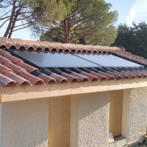 Solarkraftwerk zur architektonischen Integration - ERI - Cerámica La Escandella - mit monokristallinen Panelen / mit schwarzem Solarmodul