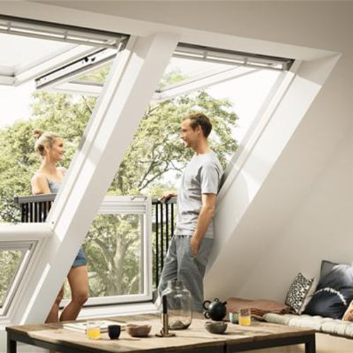 Holz-Dachfenster - GDL/GDL MK19 - VELUX - Aluminium / Projektion / Balg