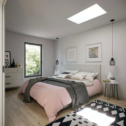 Oberlicht für Dachterrasse - FCM - VELUX - Dach / mit Aufsatzkranz / Glas