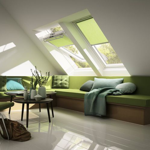 Holz-Dachfenster - CK02 - VELUX - Aluminium / mit zentraler Drehachse / Balg